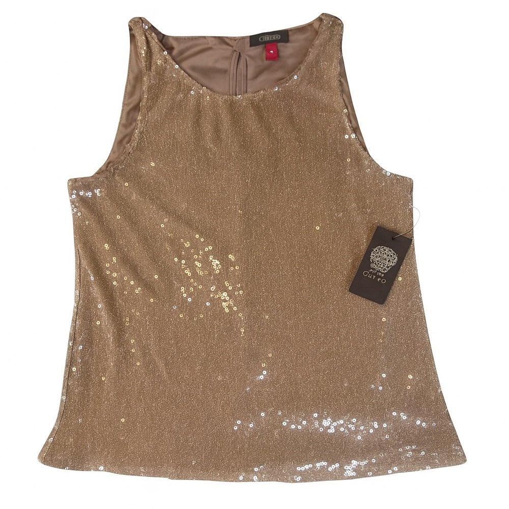 ✨ VINCE CAMUTO Sequin Metallic Tank Top (NWT, Size S) ✨